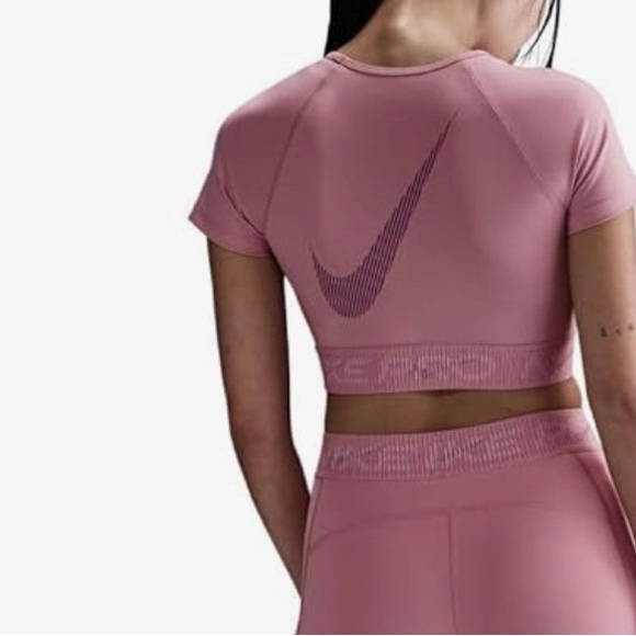 Nike Pro Training Crop Top Pink | Women’s Small | HM6369-699 Small - Picture 2 of 6
